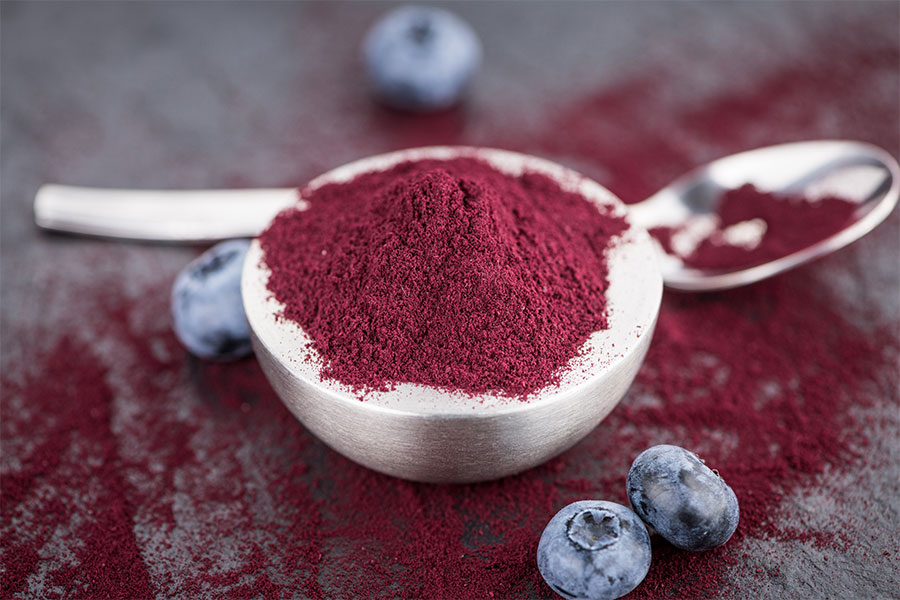 healthy eating freeze dried superfoods blueberry powder