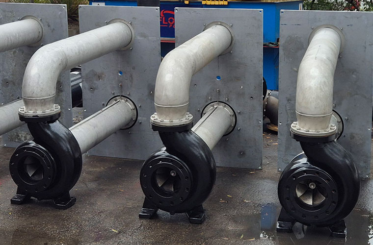 vertical column sump pump impellers support plates