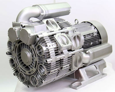 atex standard motor side channel blower three stage