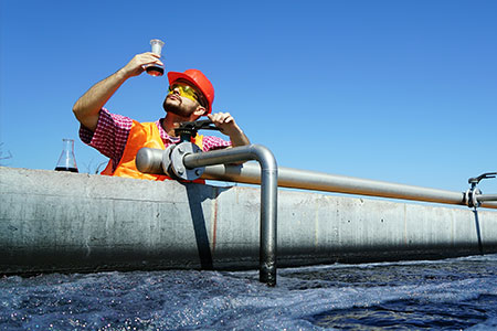 aerated sludge tank water treatment plant