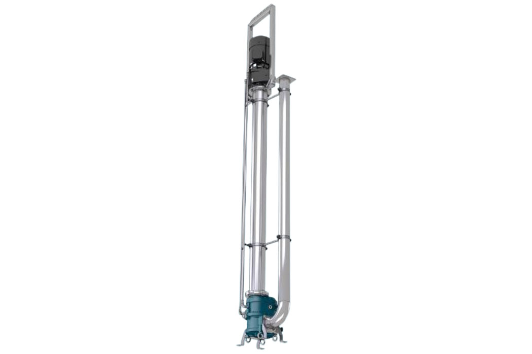 submersible liquid pump with support feet