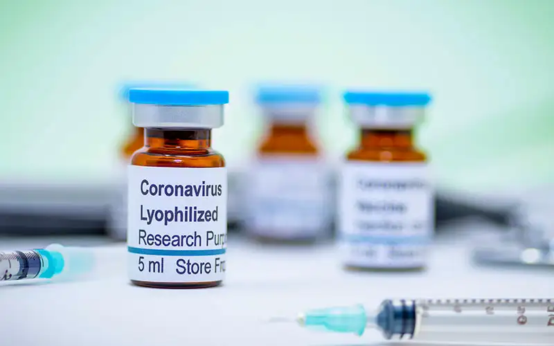 lyophilised virus particle sample