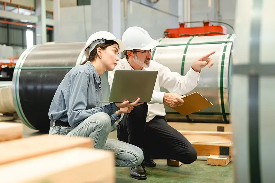 food factory inspection with supplier