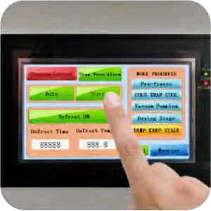 freeze dryer control panel